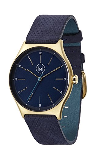 Slim Made One 10 - Elegant Thin Unisex Watch In Gold/Blue #TOP2