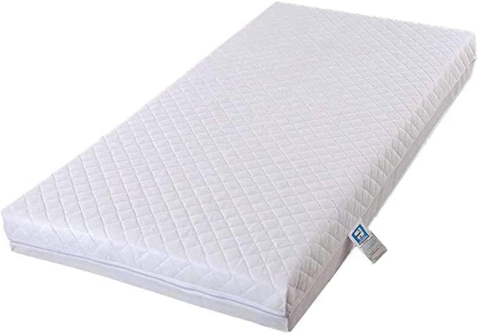 Dazzle Collection Luxury Crib Mattress Baby Bedside Compatible with Next 2 Me Sleeping Toddler Cot Mattress Soft & Quilted and Breathable Cover (90cm X 50cm X 5cm)