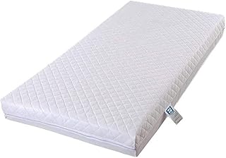 Dazzle Collection Luxury Crib Mattress Baby Bedside Compatible with Next 2 Me Sleeping Toddler Cot Mattress Soft & Quilted and Breathable Cover (90cm X 50cm X 5cm)