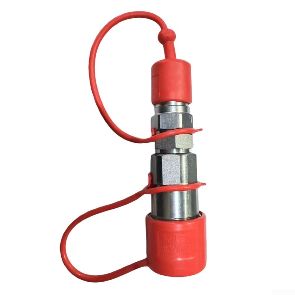 Giunto idraulico a testa piatta, 1/2", ISO16028, agricoltura, in plastica, idraulico per attacco rapido da 1/2", robusto connettore idraulico da 1/2", per trattore e macchina, 35 MPa per pressione
