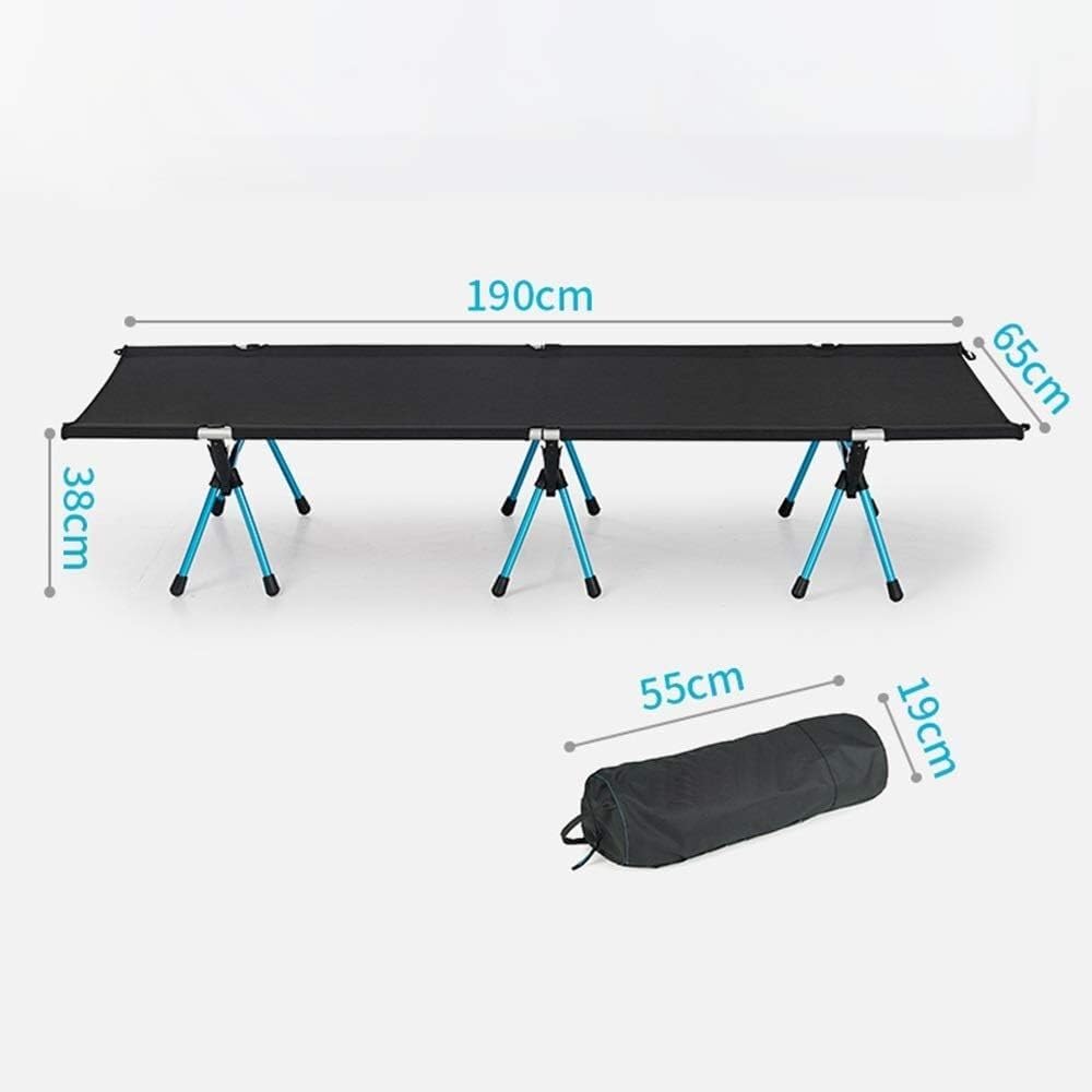 Lit Pliant en Mousse à mémoire de Forme Fauteuil de Jardin, lit Pliable, lit Simple d'extérieur Portable, lit de Camping, lit de Sieste au Bureau, 190 x 65 x 38 cm