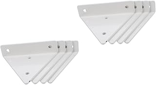 Cabilock 8 Sets Shelf Bracket Metal Wall Shelves Heavy Duty Shelves White Stand Closet Shelf Brackets Adjustable Shelf Brackets Floating Shelf Hardware Wall Bracket Wall Shelf Bracket Glass