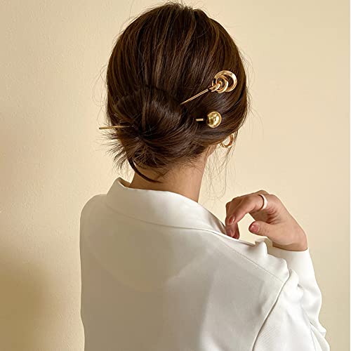 8 Pcs Metal Hair Sticks Vintage Hair Chopsticks Updo Chignon Pins Classical Hair Fork Chinese Hair Jewelry Accessories For Long Hair Women #TOP3