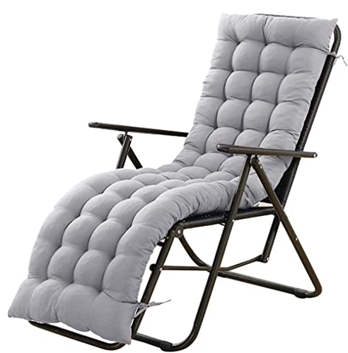 Coussin épais pour chaise longue gris antidérapant de jardin