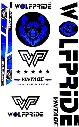 Image of Vintage Blue Cricket Bat Sticker