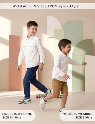 Image of Amazon Brand - Symbol Boys Cotton Double Pocket Full Sleeve Shirt