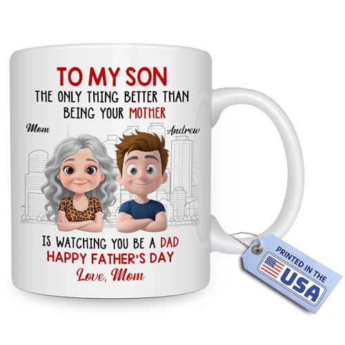 Taza personalizada para hijo de mamá 11 oz miniatura 1