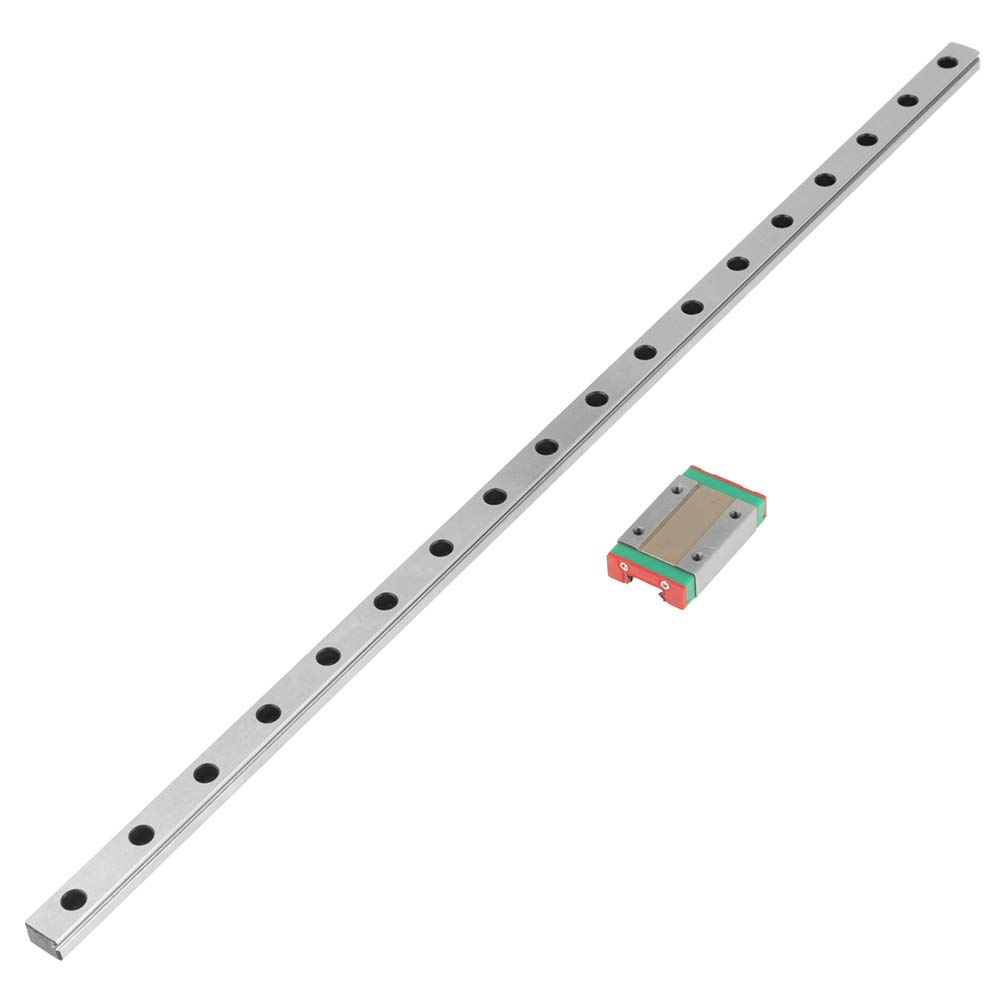 Guida a Movimento Lineare, Guida Lineare in Miniatura MGN12H Lunghezza 450 Mm Larghezza 12 Mm + Blocco di Scorrimento