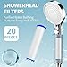 20 Pack 3.3 Inch Shower Filter Shower Head Filter PP Cotton Filter Handheld, Filter Replacement Filter Tool Suitable for Various Specifications of Shower Heads