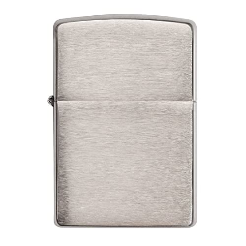 Image of Zippo Metal Armor Brushed Chrome, Silver, Pocket Fuel Windproof Premium Lighter (BIS Certifed)