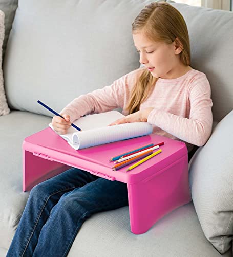 HearthSong Kids’ Portable Folding Lap Desk with Large Storage Activity ...