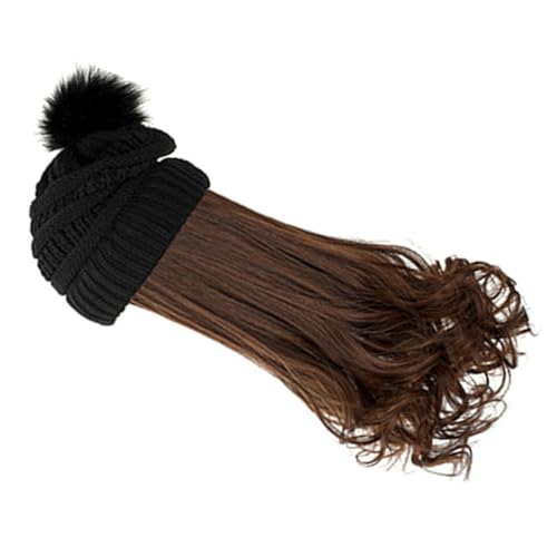 Bonnet perruque femme contre le froid avec tricot confortable