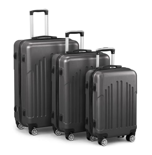 Luggage Set of 3, Hardside Spinner Suitcases with TSA Lock - 20 24 28 Inch Lightweight Travel Case for Carry-on & Checked Baggage