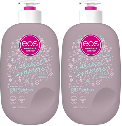 eos Shea Better Holiday Body Lotion, Caramel Cashmere, Limited Edition Skin Care, 24-Hour Moisture, Body Lotion for Women, Vegan, 16 fl oz (Pack of 2)