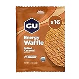GU Energy Stroopwafel Salty's Caramel Sports Nutrition Waffle, Caffeine-Free, and Kosher dairy, On-the-Go Energy for Any Workout, 16 Count