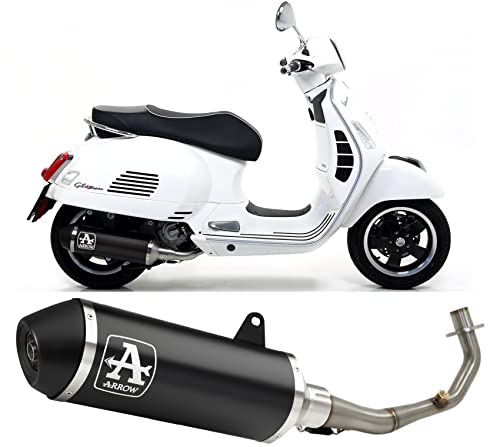 Silenciador Arrow 53505ANN con colectores en aluminio negro premium para Vespa GTS 300 2015