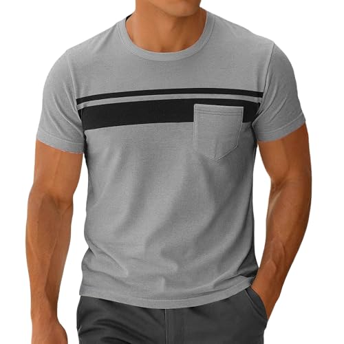 T-shirt baggy homme col rond pour les journées d'été décontractées