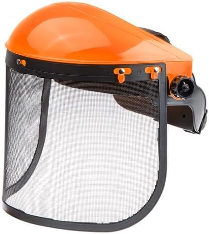 BSTCAR Casco de seguridad para motosierra, casco forestal, casco de seguridad forestal con viseras de red, resistente a los golpes, cómodo casco de seguridad, naranja, talla única