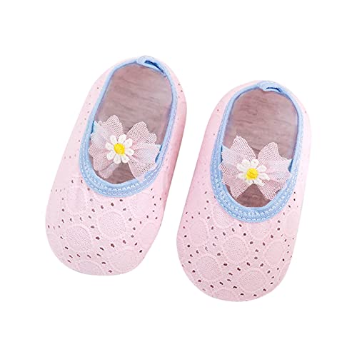 Baby Girls Boys Sandals Infant Toddler Shoes Outdoor First Walkers Cotton Mesh Breathable Sneakers (Pink, 6-12 Months)