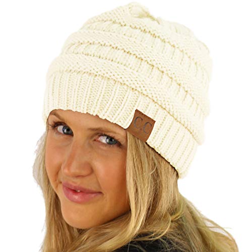 Image of Hatsandscarf CC Exclusives Solid Color Beanie Tail Hat for Adult (MB-20A)