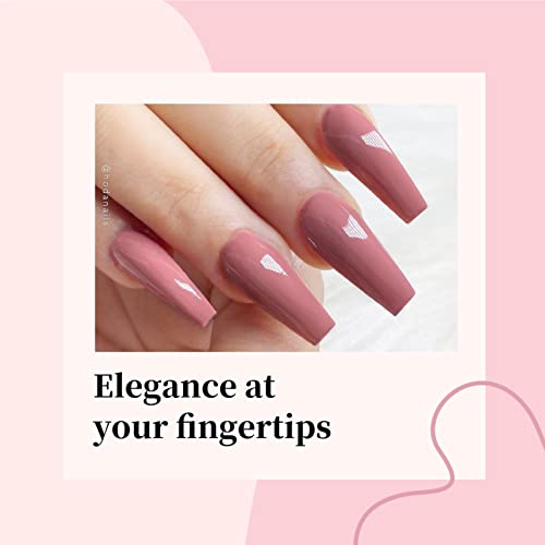 NICOLE DIARY UV Nagellack Set mit Unterlack Überlack 8PCS 8ML Shellac Nagellack Nude Rosa Gel Nagellack Set mit Base… – Bild 8