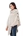 Columbustore Large Till Crochet Poncho Sweater Shawl Wrap Blanket Scarf Apricot