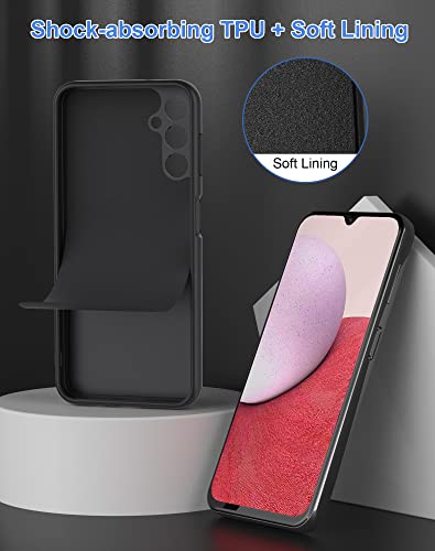 Foluu Silicone Case For Samsung Galaxy A14 5G, Liquid Gel Rubber Bumper Case With Soft Microfiber Lining Cushion Slim Hard Shell Shockproof Protective Cover For Galaxy A14 5G 2023 (Black) #TOP5