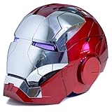 CRFANSHIRT Iron MK5 Helmet Cosplay Wearable Voice Control Electronic Open/Close LED Eyes Mask 1:1 Hero Model Touch Sensor Silver