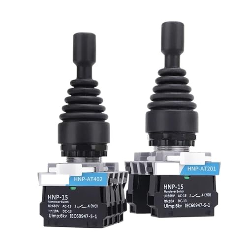 Joystick interruptor basculante 2 vías 22mm monolever de reinicio automático 2NO