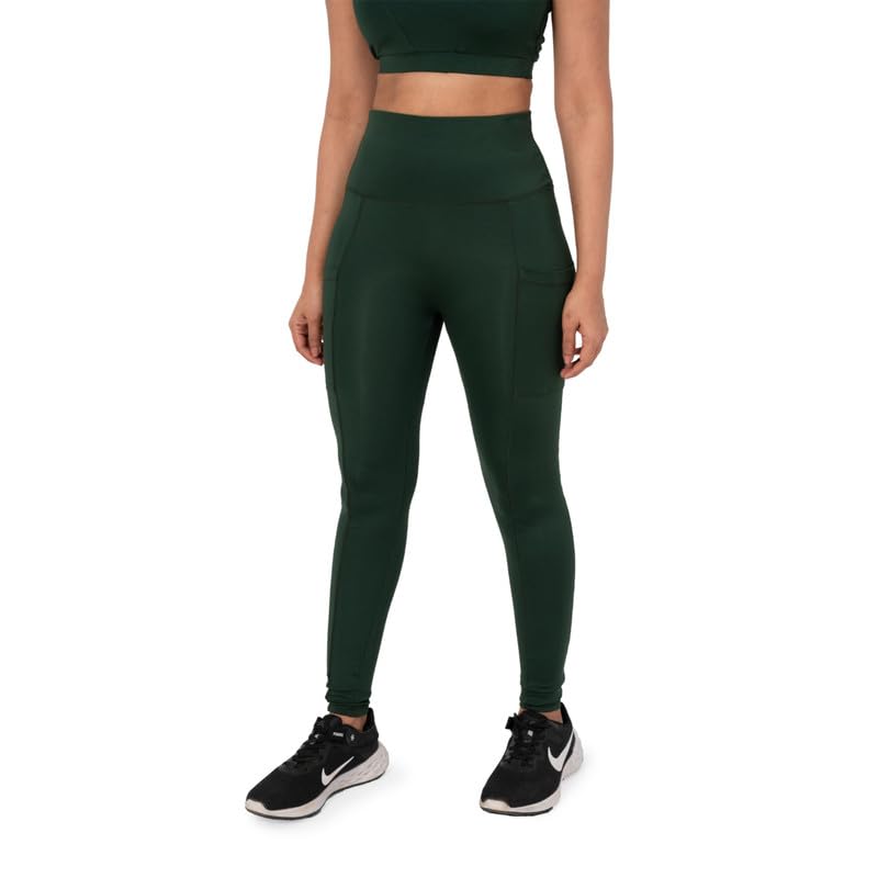 Image of High Waisted Leggings for Women with Side Pockets, Squat-proof, Gym Legging, Bottom Sportswear for Girls & Women, Medium Compression, Stretchable Tight with Premium Fabric
