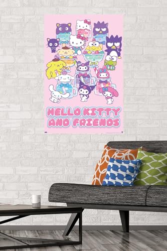 Trends International Hello Kitty and Friends: 24 Summer Fresh - Group Wall Poster, 22.37" x 34.00", Unframed Version