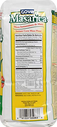 Goya Foods Masarica Instant Corn Masa Flour, 4 Pound #TOP3
