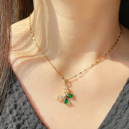 Gold Butterfly Necklace for Women - Dainty Gold Pendant Necklaces Cubic Zirconia Necklace, Butterfly Jewelry Gifts for Women, Teen Girls3