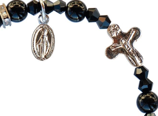 Black Onyx Rosary Bracelet 6mm - Image 2