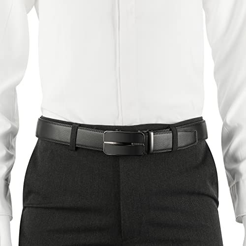 Image of Lavemi Men's Real Leather Ratchet Dress Belt with Automatic Buckle,Elegant Gift Box
