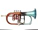 Flugel Horn 4 Valve Brass Bb Pitch Multicolor with Free Hard Case & Mouthpiece By Music World