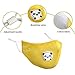 OAXYGEN FACE Kids MASK Washable Cotton Cartoons MASK and 2PCS Replacement Filter (Yellow)