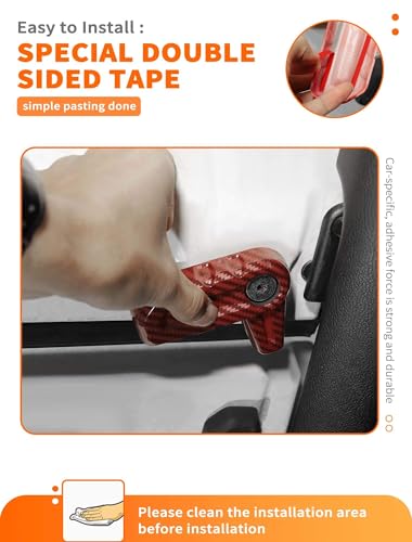 image for Savadicar Red Carbon Fiber Interior Accessories - Hardtop Latches Trim