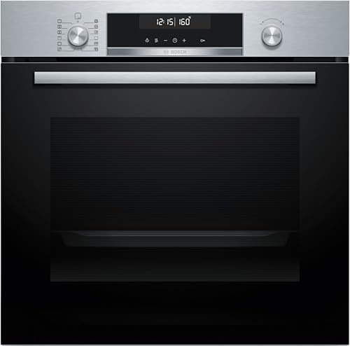 Bosch HBD675CS62, Backofen-Set, Einbau-Backofen 60 cm, HBG578BS3, Serie 6, Air Fry, Pyrolyse, Edelstahl & Induktionskochfeld 60 cm, PIF645BB5E, Serie 4, Touch Bedienung, PowerBoost, Bräterzone