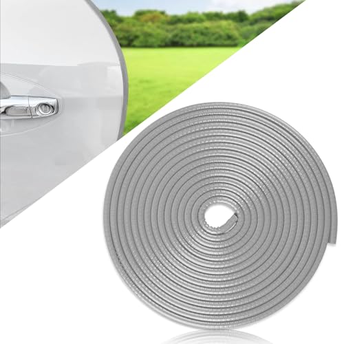Car Door Protectors Edge Guards, Grey Car Door Edge Protector, 5M U Shape Rubber Seal Trim Strip for Protection