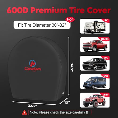 M COMNOVA OUTDOORS PU Oxford RV Tire Covers