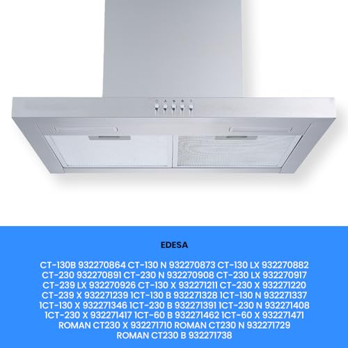 Anakel Home Ersatz-Lichtdiffusor für Dunstabzugshaube KE0001537, kompatibel mit Fagor Edesa und Aspes I Dunstabzugshauben Deflektor | 15,5 x 5 cm