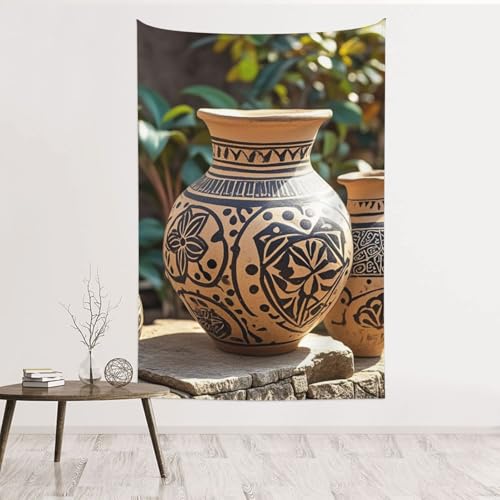 Tapisserie murale en velours de pêche ethnique africaine 152x101cm chambre