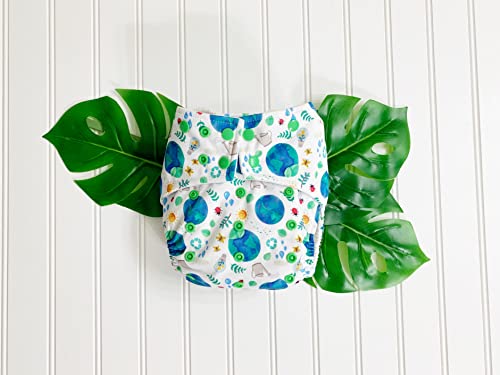 Bungies Earth Day Baby Cloth Diaper With 1 Hemp Insert, 1 Bamboo Insert #TOP1