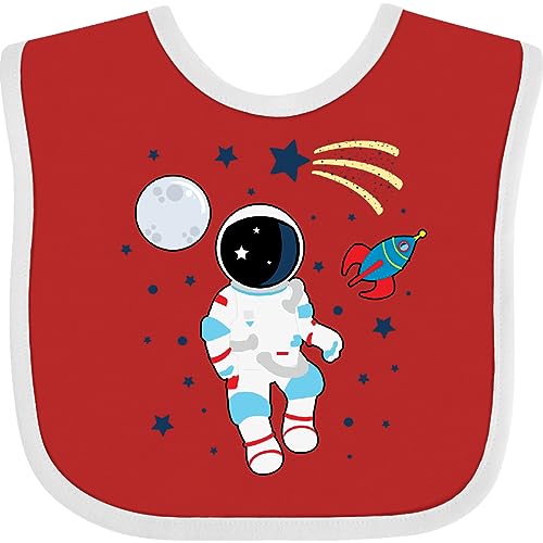 inktastic Astronaut the Moon Spaceship and Shooting Star for Light Baby Bib