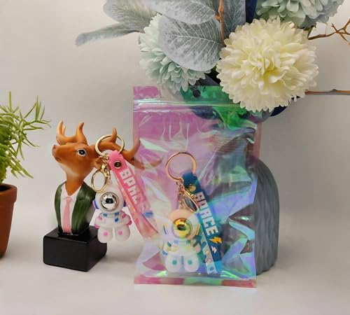 Rimiko 50 Sachets Refermable Zip Transparent, Pochons Zip Holographique, Sachets Mylar avec Trou de Suspension, Sachet Hermétique pour des Objets et Stockage des Aliments (Iridescent, 7x10 cm) – vue 5