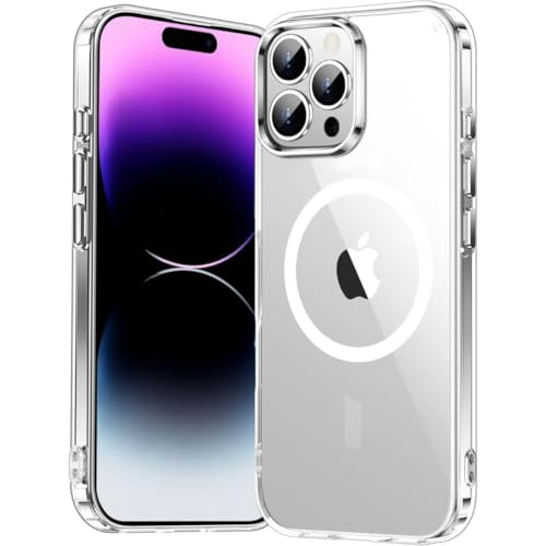 Image of ShieldTech Back Case Cover for Apple iPhone 14 Pro Max | Mag-Safe Compatible | Transparent Mobile Phone Case Cover for i Phone 14 Pro Max | iPhone 14 Pro Max TPU Transparent Back Cover Case