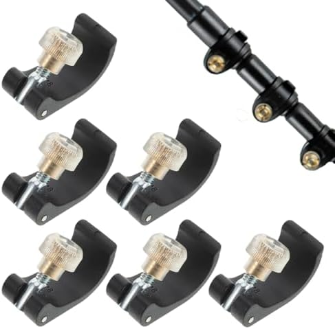 Bastones de senderismo,6 abrazaderas negras para bastones de trekking, abrazaderas exteriores de 14 mm, repuesto para bastones de trekking