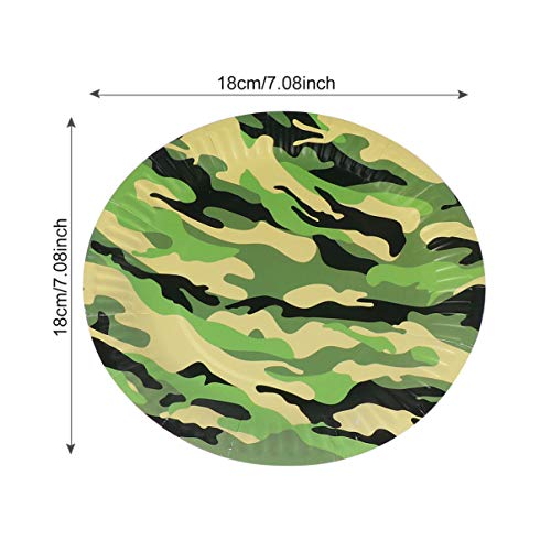 STOBOK 41 Pcs Camo Partido Talheres Conjunto Camuflagem Fontes da Festa de Aniversário Guardanapo De