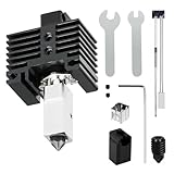 Design anti-fuite et buse résistante à l'usure - Kit Hotend en acier trempé pour imprimante 3D Bambu Lab P1P/P1S - Structure de col optimisée avec limitation de niveau sur le connecteur du bloc chauffant pour empêcher les fuites de matériau. Buse en acier trempé SKD11 (traitement thermique jusqu'à ≥ 500 °C) pour une résistance à l'usure extrême et une plus longue durée de vie